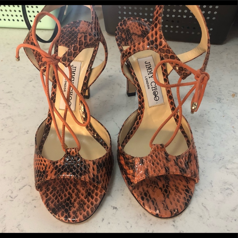 NWOB Jimmy Choo Snakeskin Stilettos Size 37